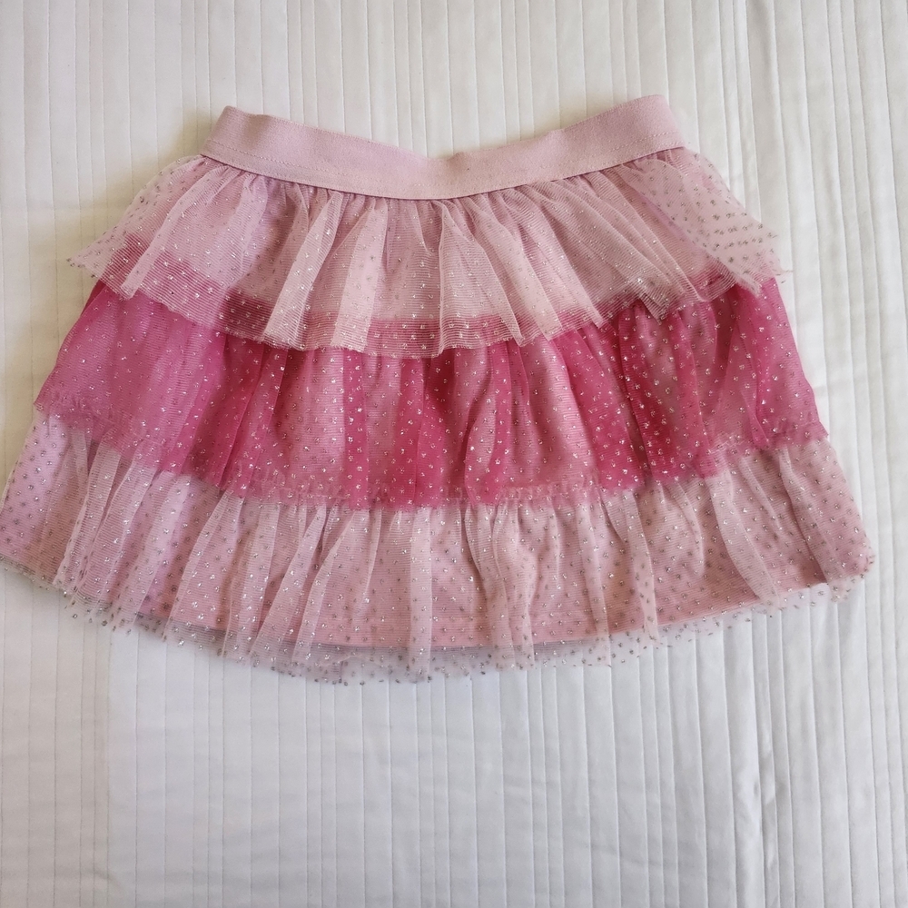 Pink Layered Tulle Skirt